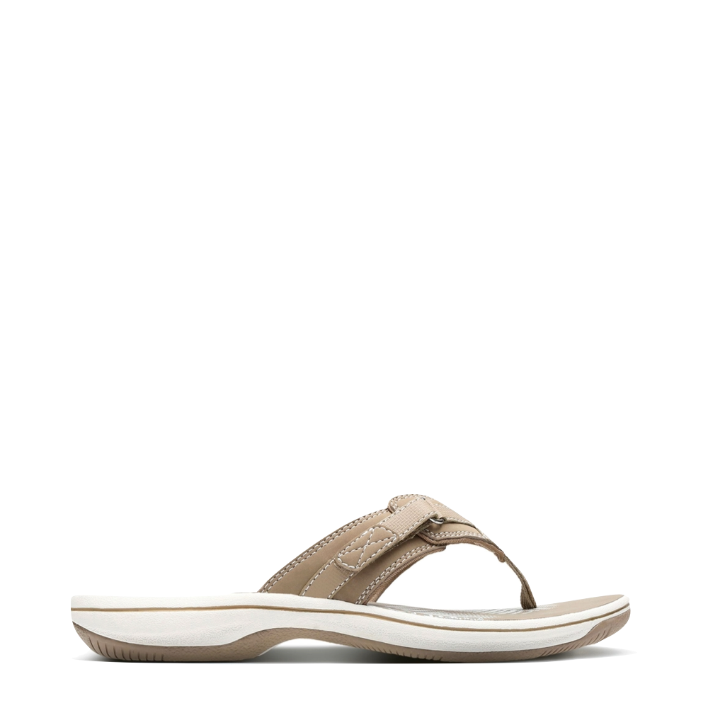 Side (right) view of Clarks Breeze Sea 2 Flip Thong Sandal for women.