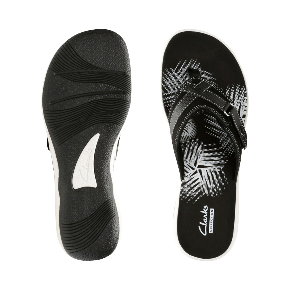 Clarks Women s Breeze Sea II Flip Thong Sandal Black