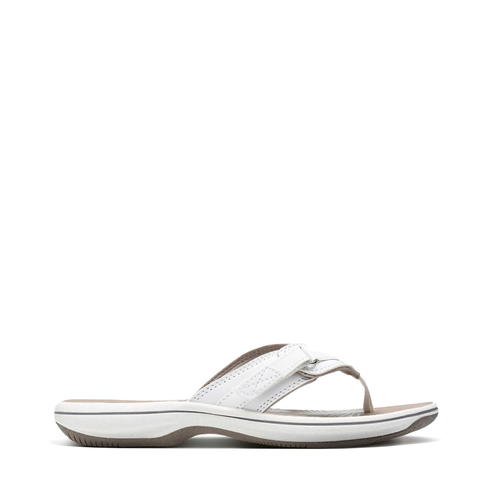 Side (right) view of Clarks Breeze Sea 2 Flip Thong Sandal for women.