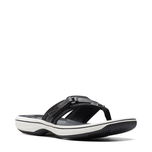 Clarks Women's Breeze Sea II Flip Thong Sandal in Black