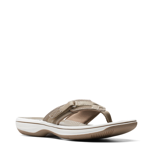 Clarks Women's Breeze Sea II Flip Thong Sandal in Taupe