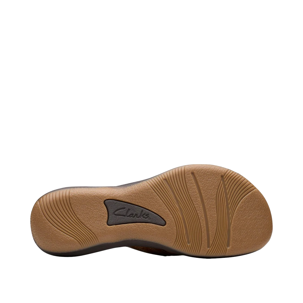 Bottom view of Clarks Breezey Sun Flip Sandal for women.