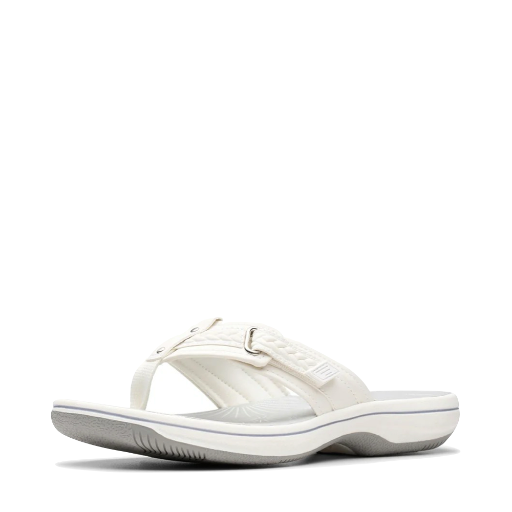 Toe view of Clarks Breezey Sun Flip Sandal for women.