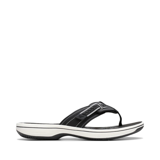 Side (right) view of Clarks Breezy Sun Flip Sandal for women.