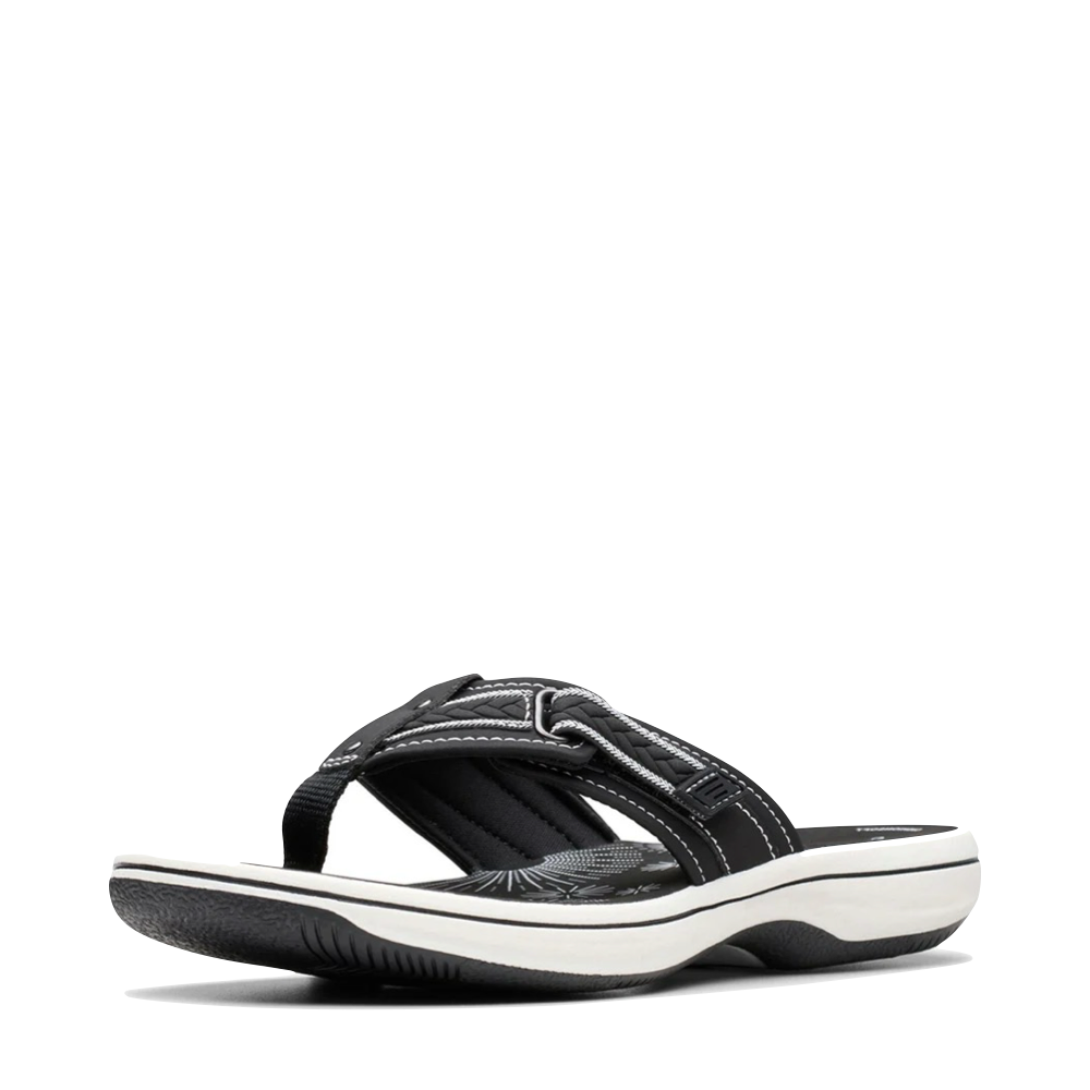 Toe view of Clarks Breezy Sun Flip Sandal for women.