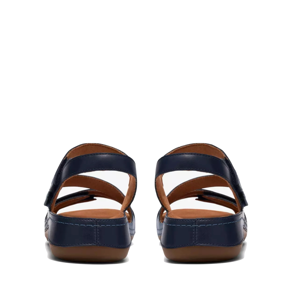 Back view of Clarks Cecily Mix Leather Sandal for women.