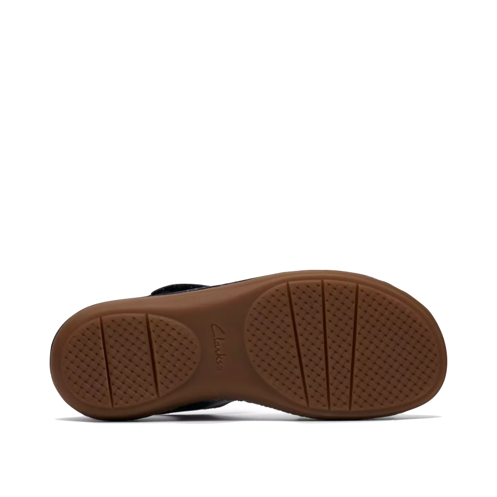 Bottom view of Clarks Cecily Mix Leather Sandal for women.