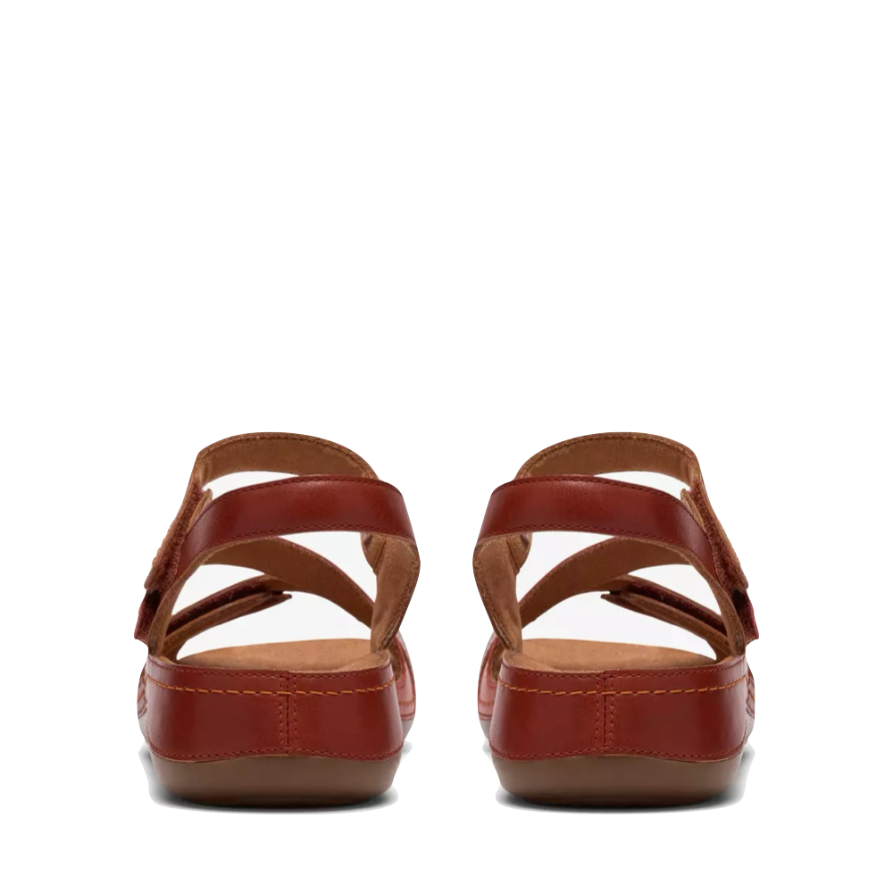 Back view of Clarks Cecily Mix Leather Sandal for women.
