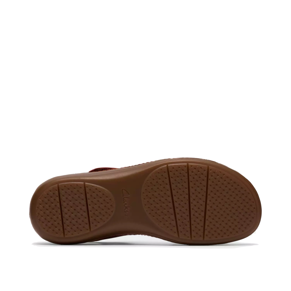 Bottom view of Clarks Cecily Mix Leather Sandal for women.
