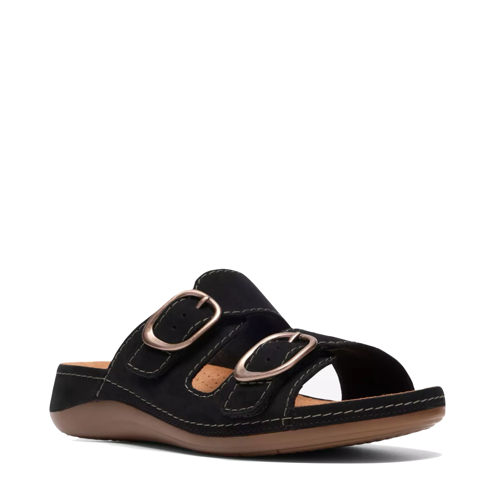 Toe view of Clarks Cecily Step Slide Sandal for women.