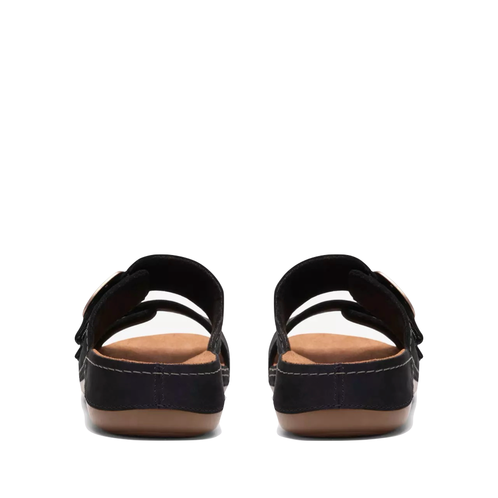 Back view of Clarks Cecily Step Slide Sandal for women.