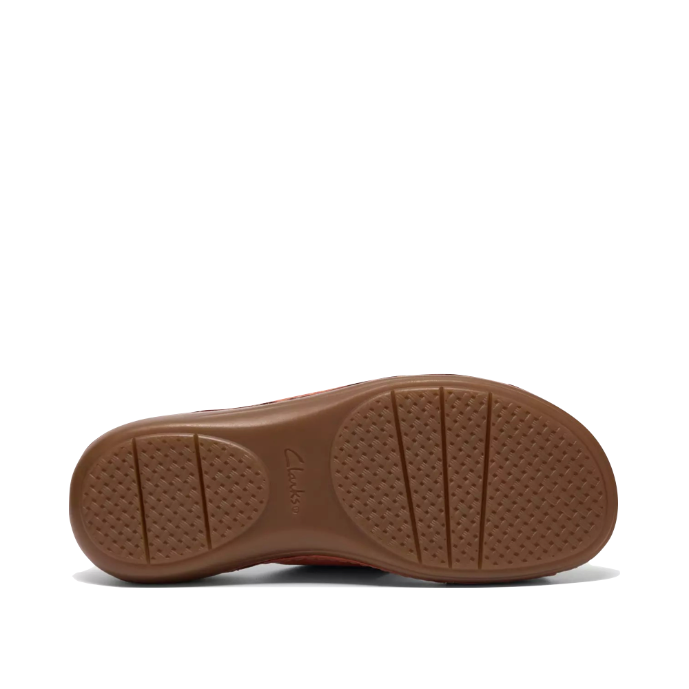 Bottom view of Clarks Cecily Step Slide Sandal for women.