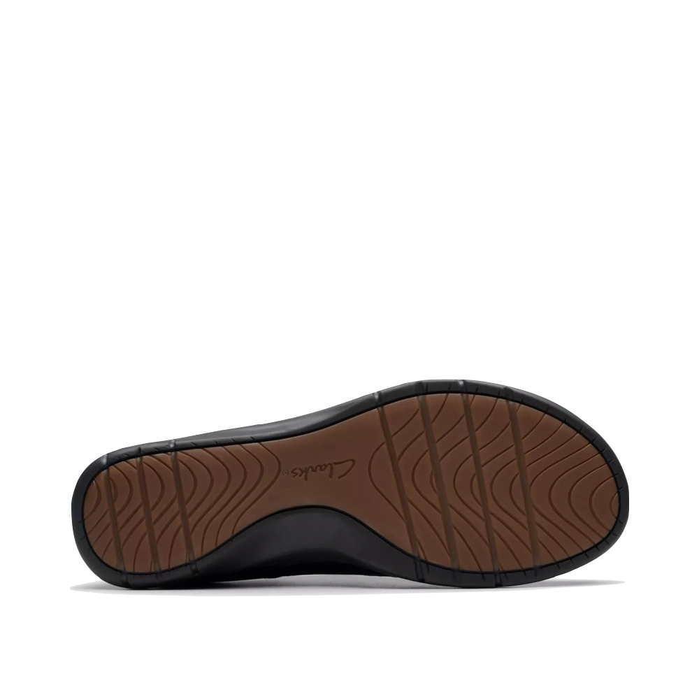 Bottom view of Clarks Certina Pure Leather Side Zip Slip On for women.