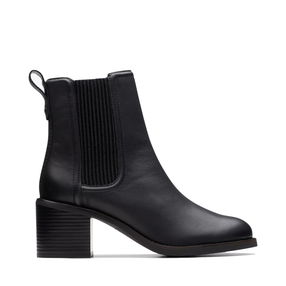 Clarks ankle boots leather sales