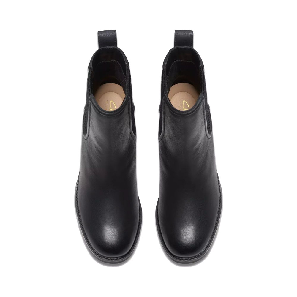 Clarks Women s Chamberly Top Chelsea Ankle Boot in Black V A Bootery INC