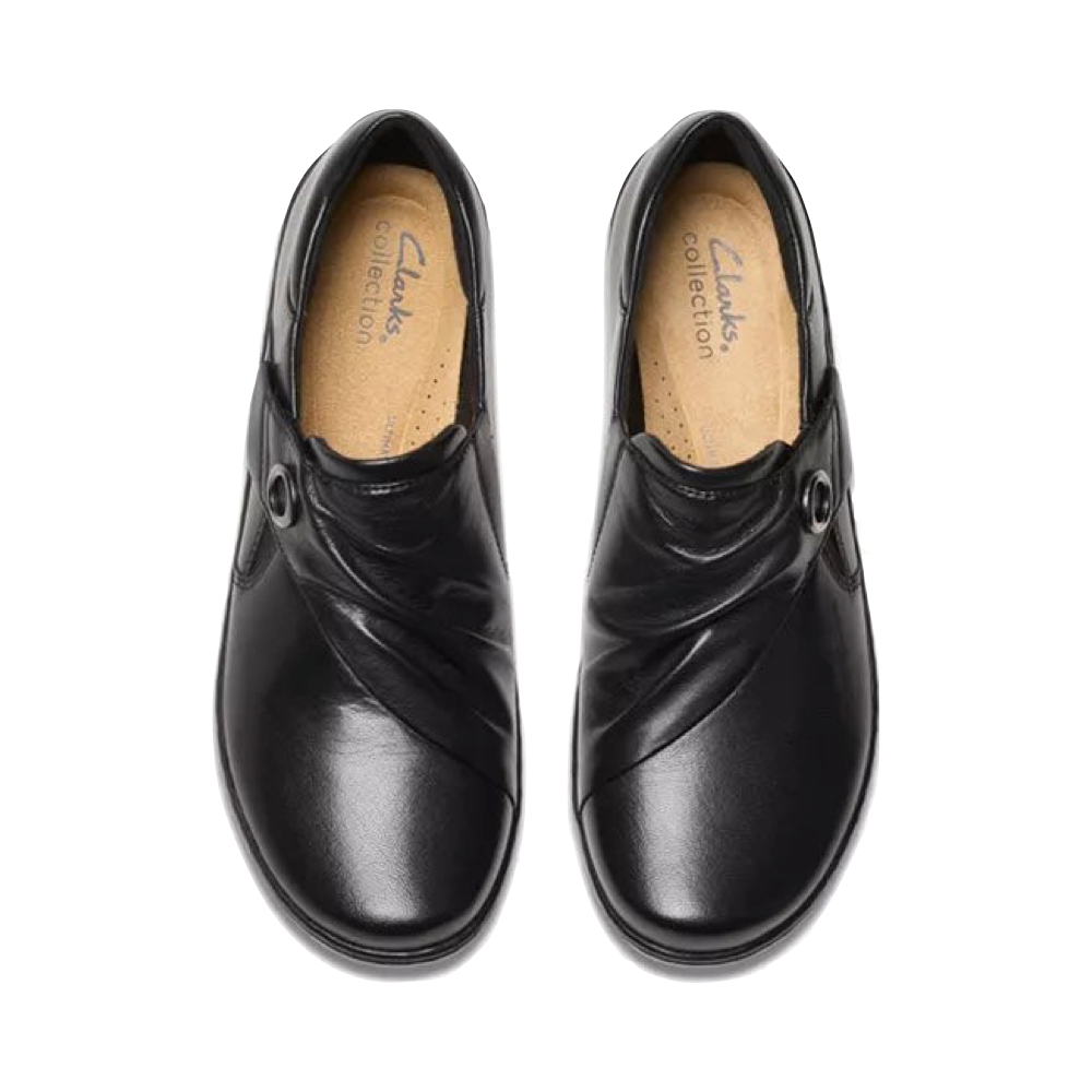Top-down view of Clarks Cora Aubrie Slip On Shoe for women.