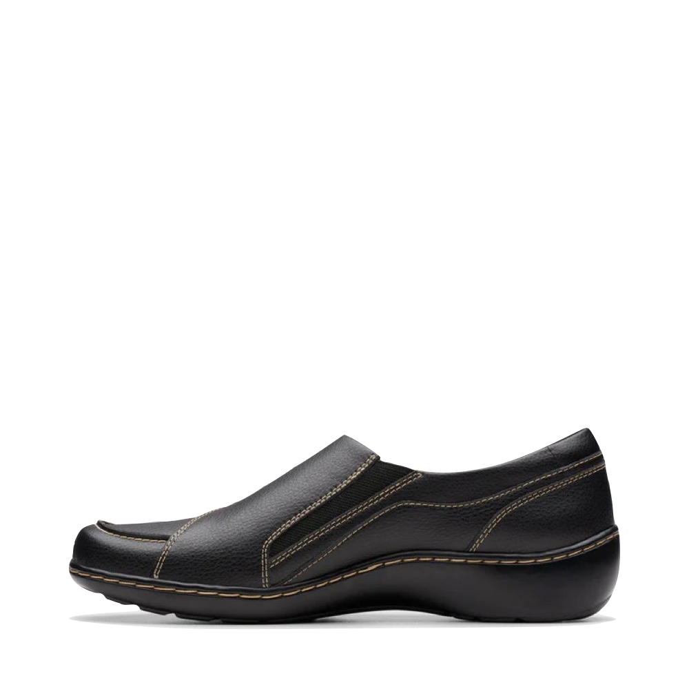 Side (left) view of Clarks Cora Teresa Slip On for women.