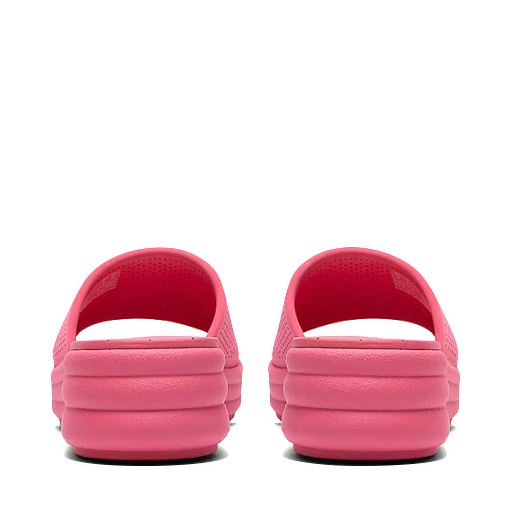 Back view of Clarks Drift Twist Wedge Flip Sandal for women.
