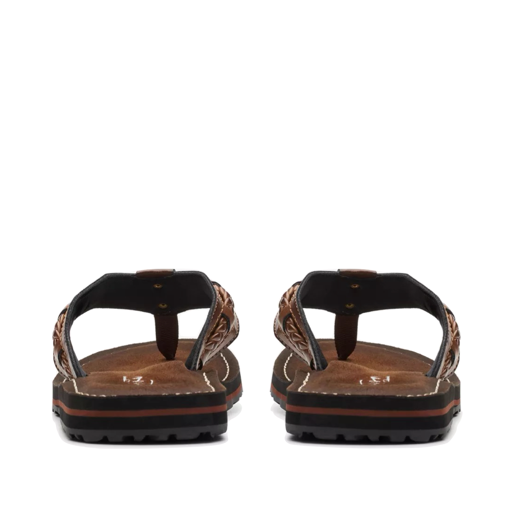 Back view of Clarks Fenner Nerice Flip Sandal for women.