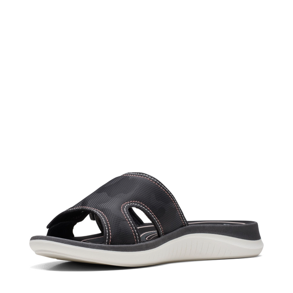 Clarks Women's Glide Bay Slide Sandal (Black)