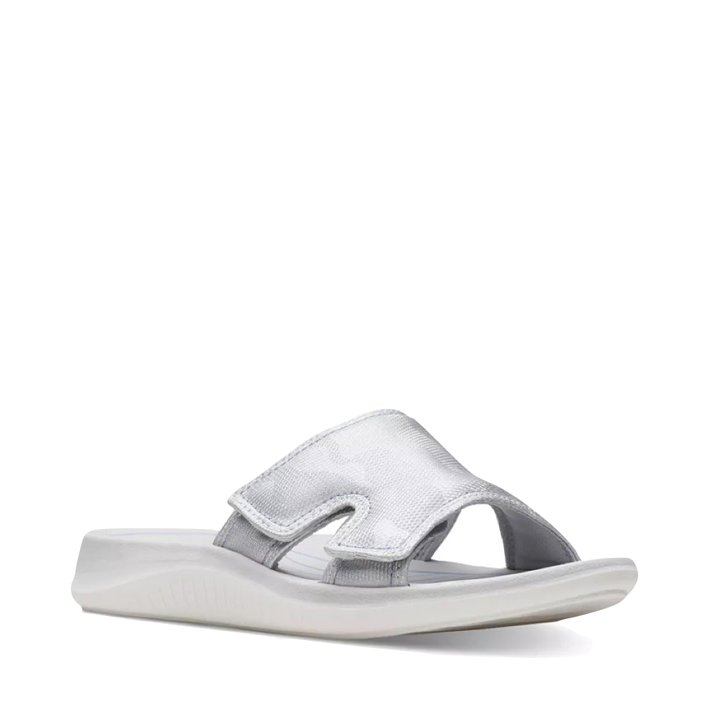 Clarks Women's Glide Bay Slide Sandal (Metallic)