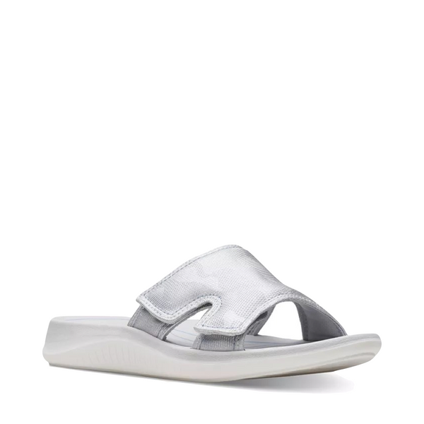 Clarks Women's Glide Bay Slide Sandal (Metallic)