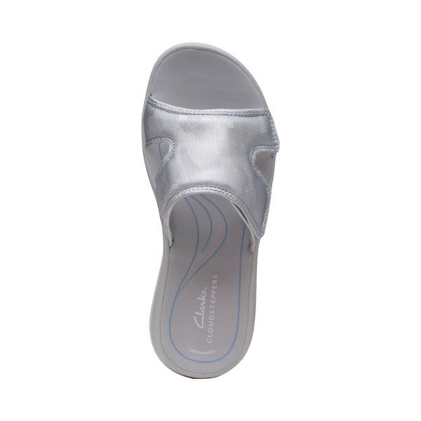 Clarks Women's Glide Bay Slide Sandal (Metallic)