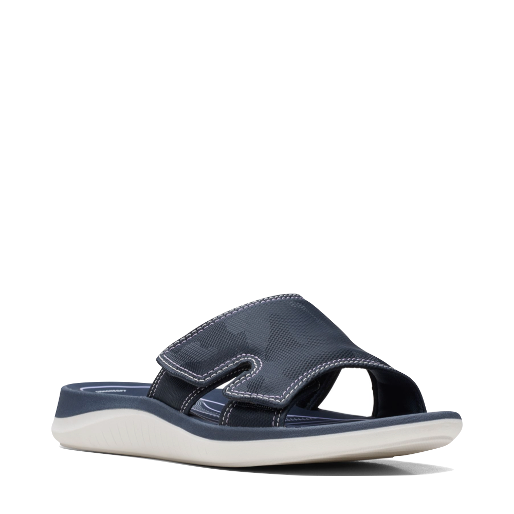 Clarks Women's Glide Bay Slide Sandal (Navy)