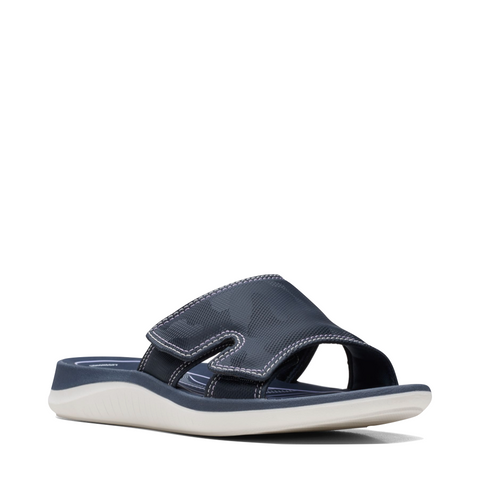 Clarks Women's Glide Bay Slide Sandal (Navy)
