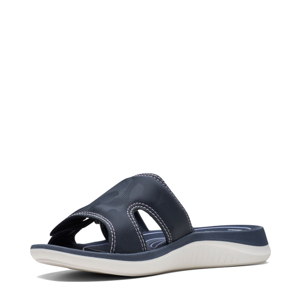 Clarks Women's Glide Bay Slide Sandal (Navy)