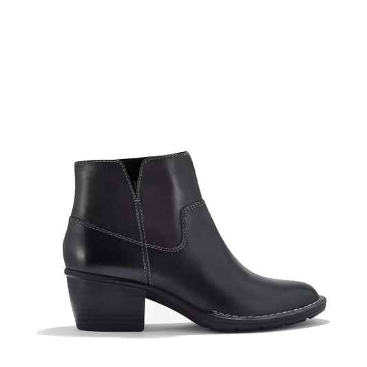 Side (right) view of Clarks Kastela Top Ankle Boot for women.