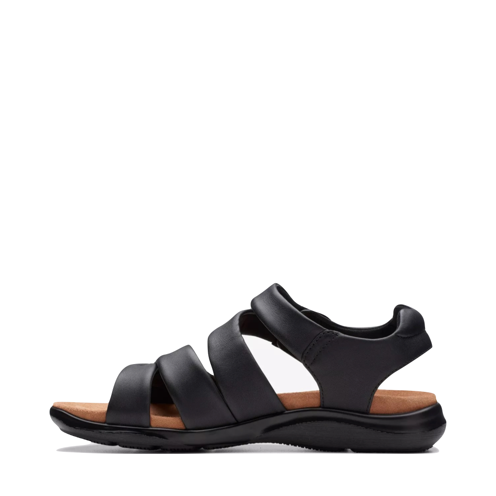 Side (left) view of Clarks Kitly Ave Sandal for women.