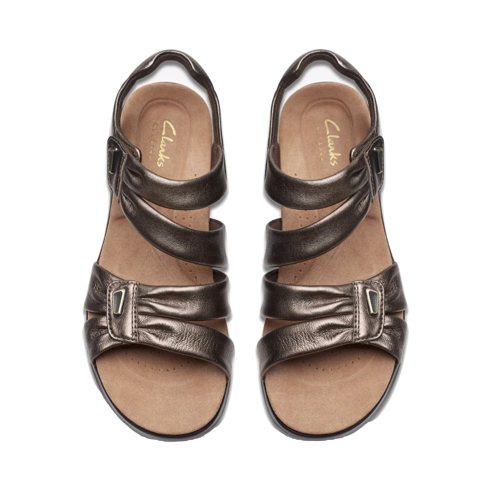 Top-down view of Clarks Kitly Ave Sandal for women.