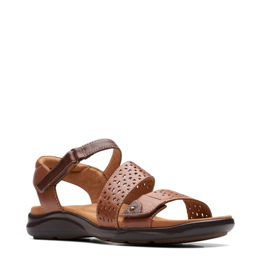 Toe view of Clarks Kitly Way Strap Sandal for women.