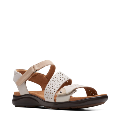 Clarks Women's Kitly Way Strap Sandal in White