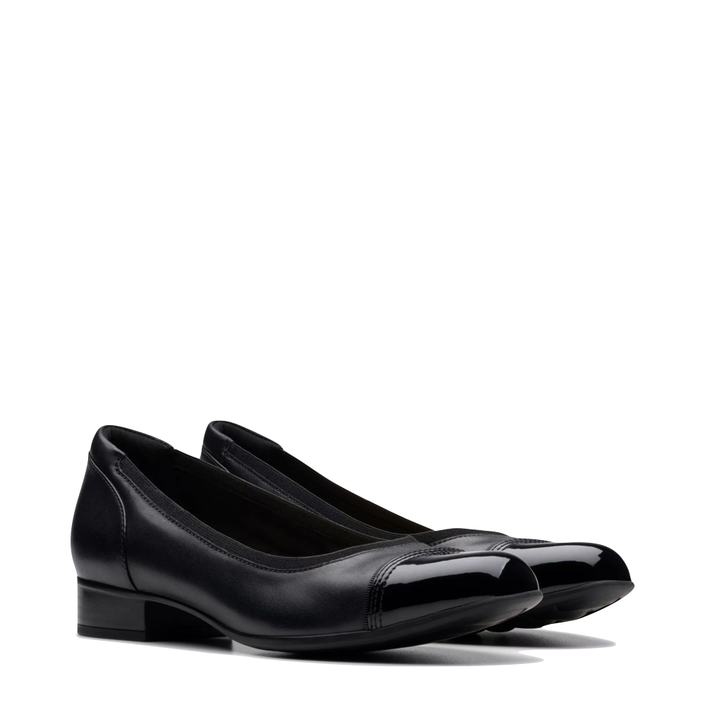 Toe view of Clarks Krystine May Leather Pump for women.