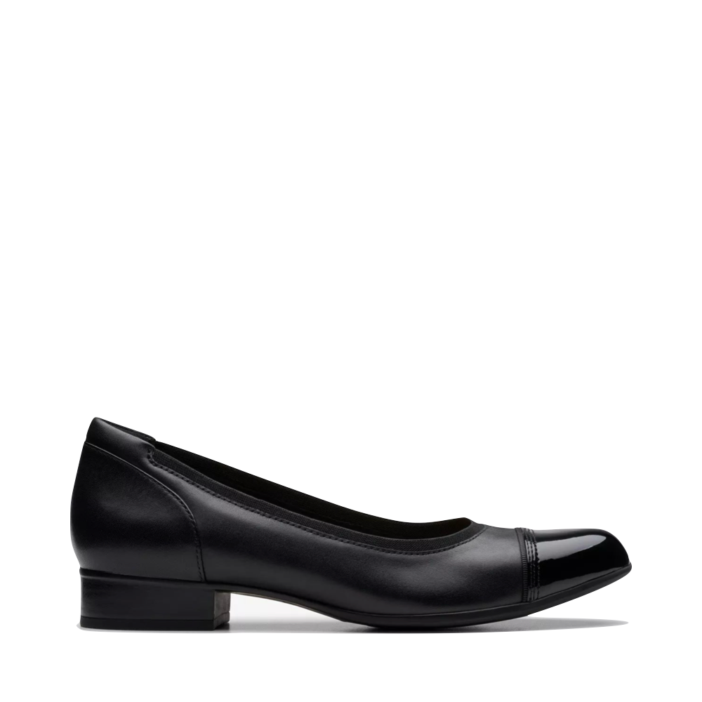 Side (right) view of Clarks Krystine May Leather Pump for women.