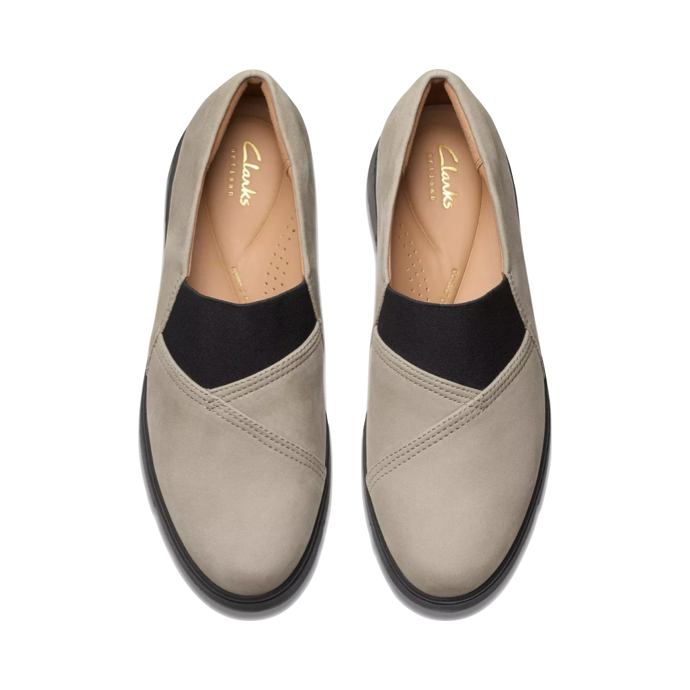 Clarks Women s Loriini West Slip On in Stone V A Bootery INC