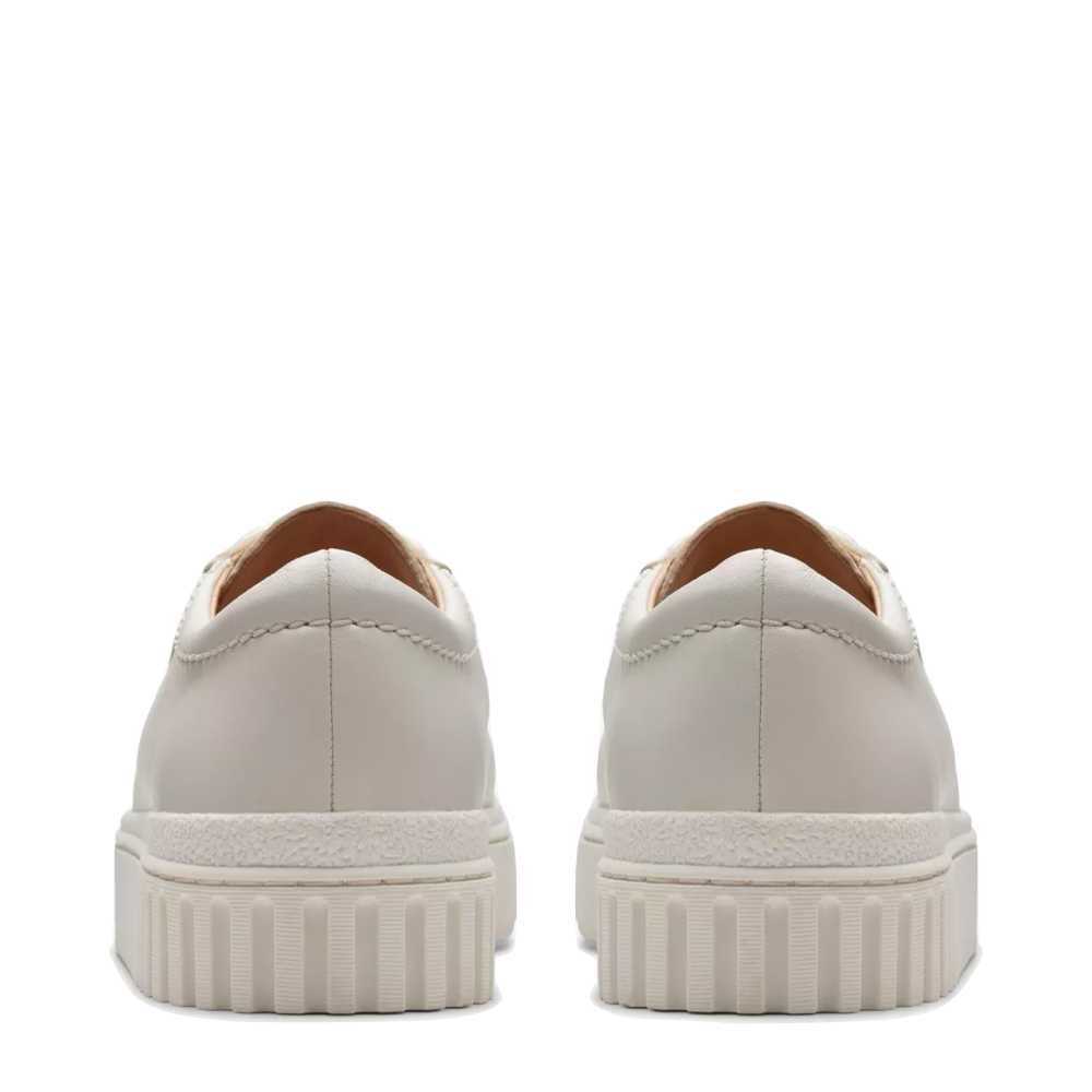 Back view of Clarks Mayhill Walk Leather Sneaker for women.