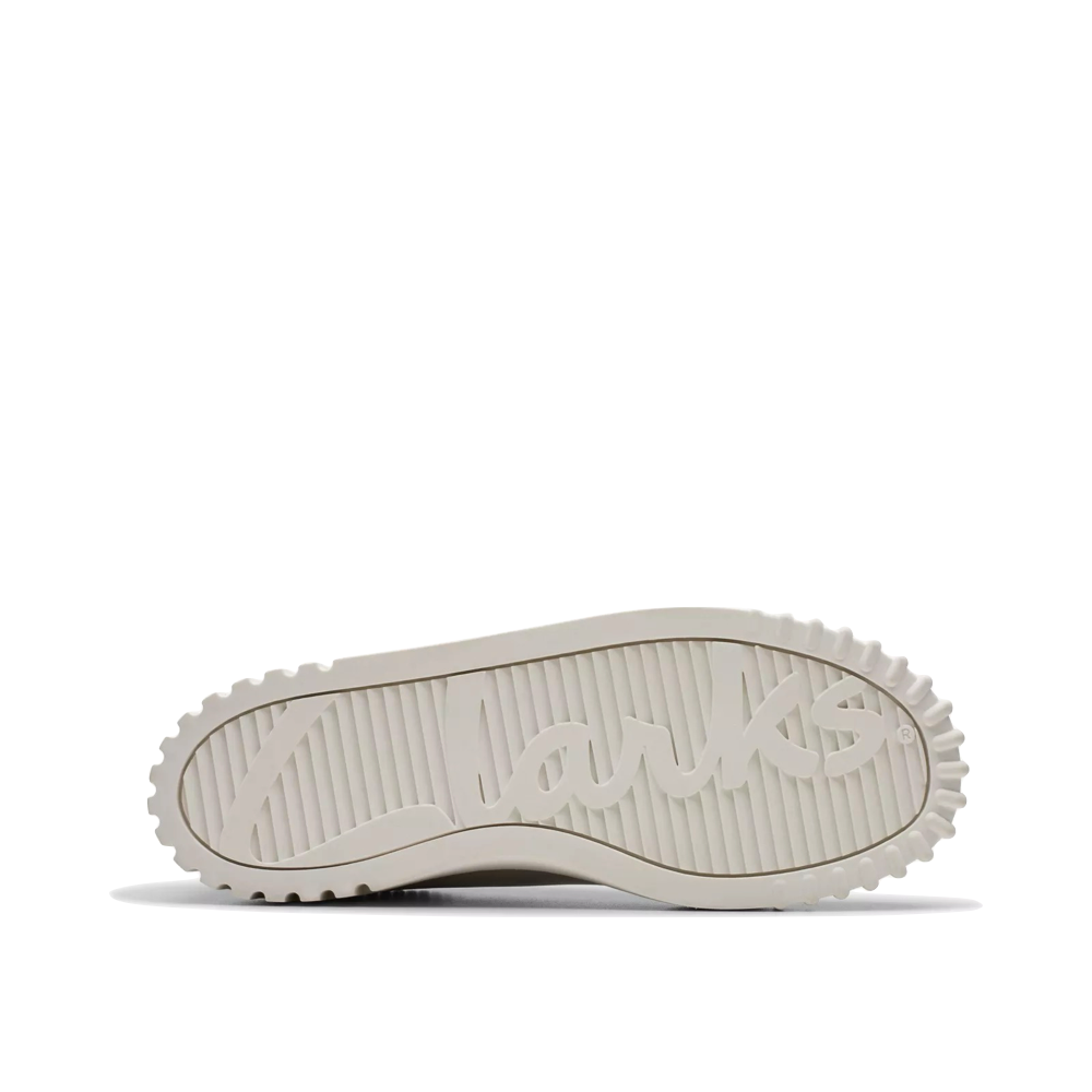 Bottom view of Clarks Mayhill Walk Leather Sneaker for women.