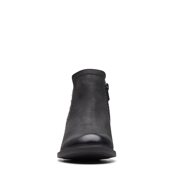 Clarks Women's Neva Lo Side Zip Ankle Boot in Black
