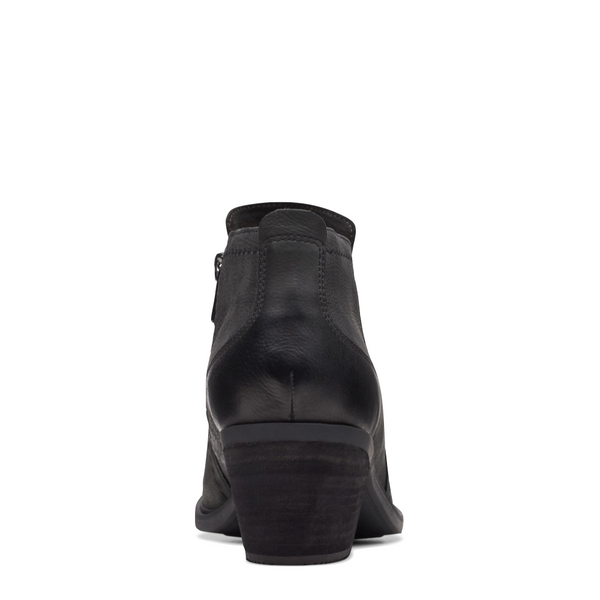 Clarks Women's Neva Lo Side Zip Ankle Boot in Black