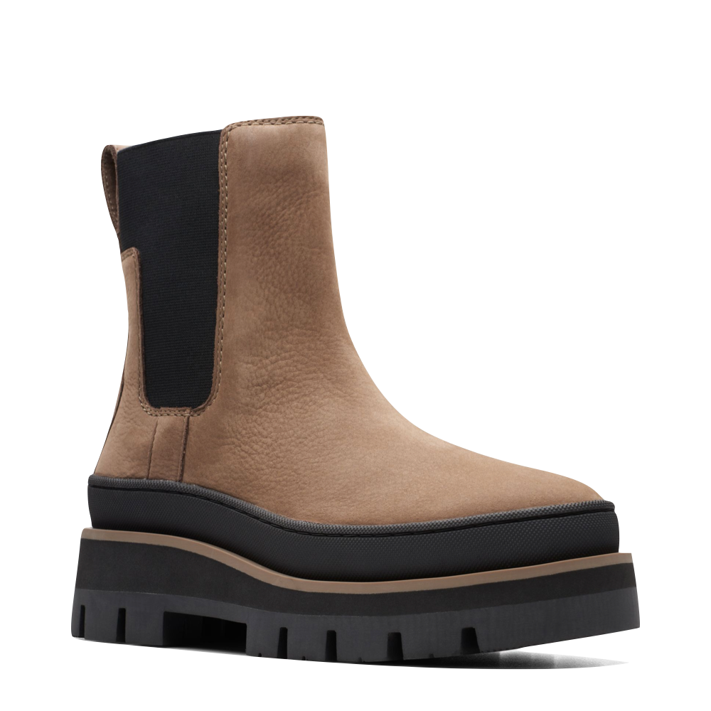Clarks Women's Orianna 2 Top Pull On Chelsea Boot in Pebble Beige