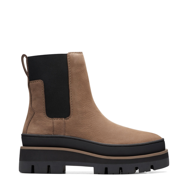 Clarks Women's Orianna 2 Top Pull On Chelsea Boot in Pebble Beige