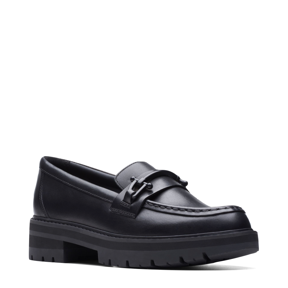 Mudguard and Toe view of Clarks Orianna Bit Leather Loafer for women.