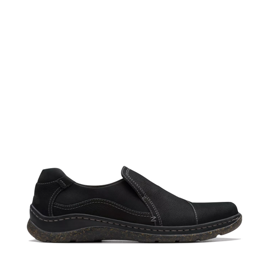 Side (right) view of Clarks Orlene Slip On for women.