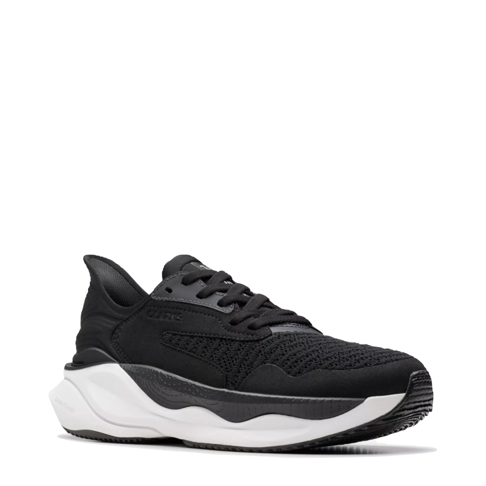 Mudguard and Toe view of Clarks Pace Sneaker for women.