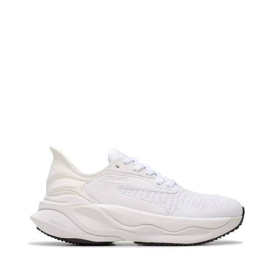 Side (right) view of Clarks Pace Sneaker for women.