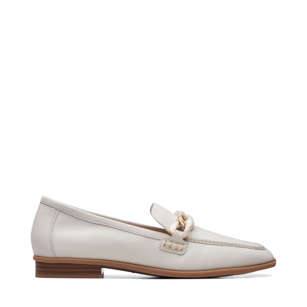 Clarks Women's Sarafyna Iris Leather Loafer in White