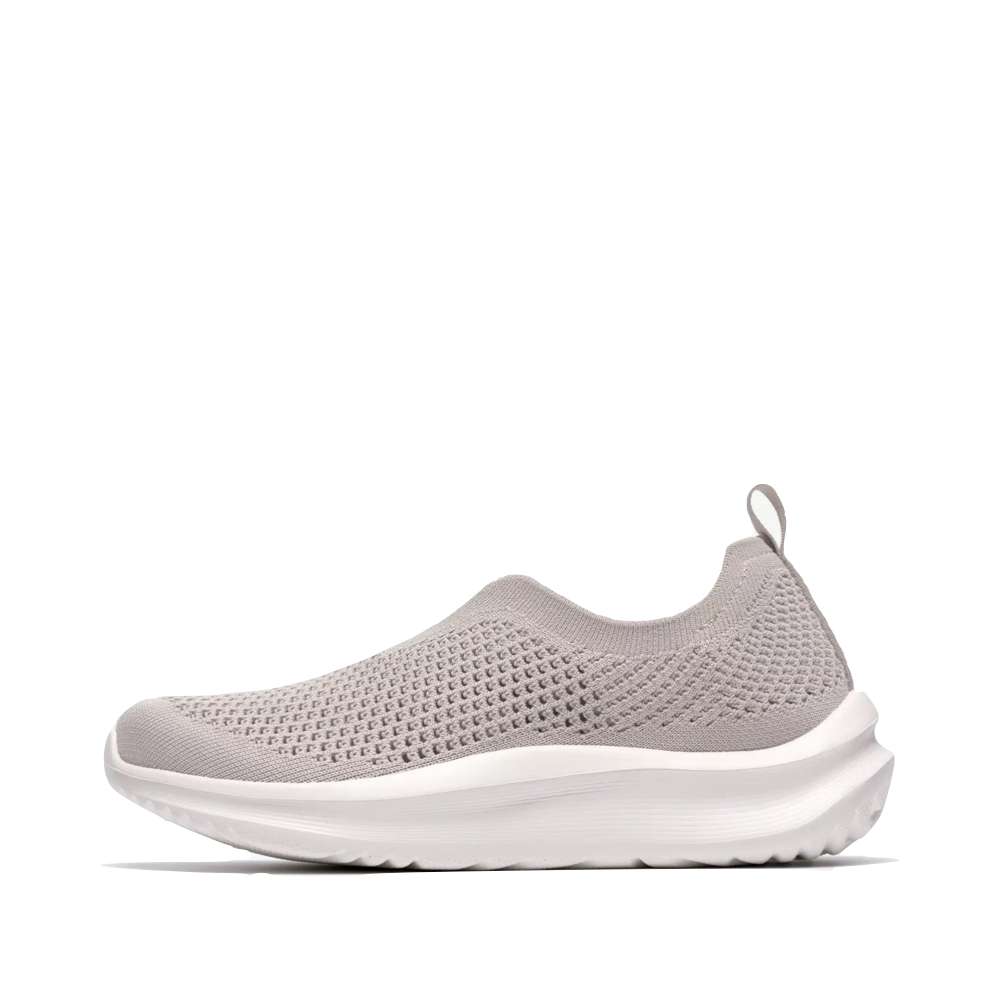 Side (left) view of Clarks Solevana Knit Slip On Sneaker for women.